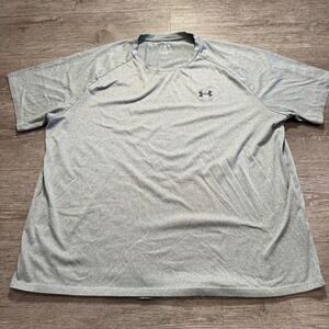Under Armour Shirt Adult‎ XXL Gray Tee Short Sleeve Tech Performance Minimal